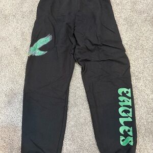 Kids Black and Green Eagles Sweatpants